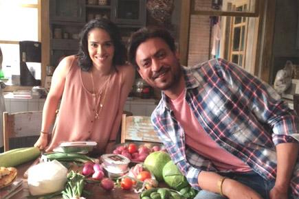 Saina Nehwal and Irrfan stir it up in the kitchen for a shoot