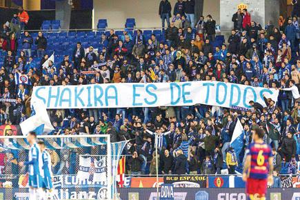 Espanyol fined for sexist banner on singer Shakira