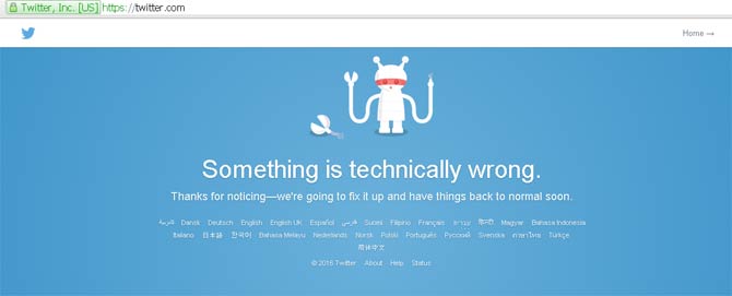 Twitter error screen