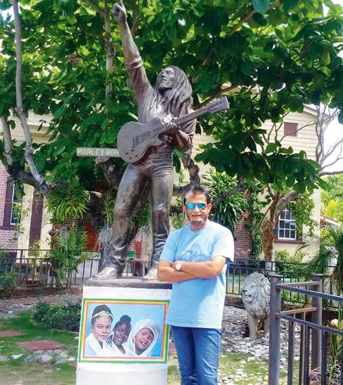 Sandeep Patil at the Bob Marley Museum in Jamaica