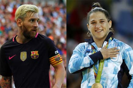 Messi congratulates Argentina's women gold medallist in judo