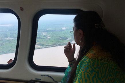 CM Vasundhara Raje conducts aerial survey of rain-hit Rajasthan