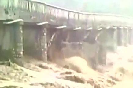 Watch video: Bridge collapses due to spate in river in Himachal