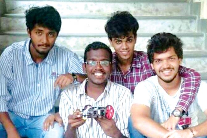 (From left) Friends Sharjeel Shaikh, Brian Fernando, Sajid Chowdhari and Akash Thapar 