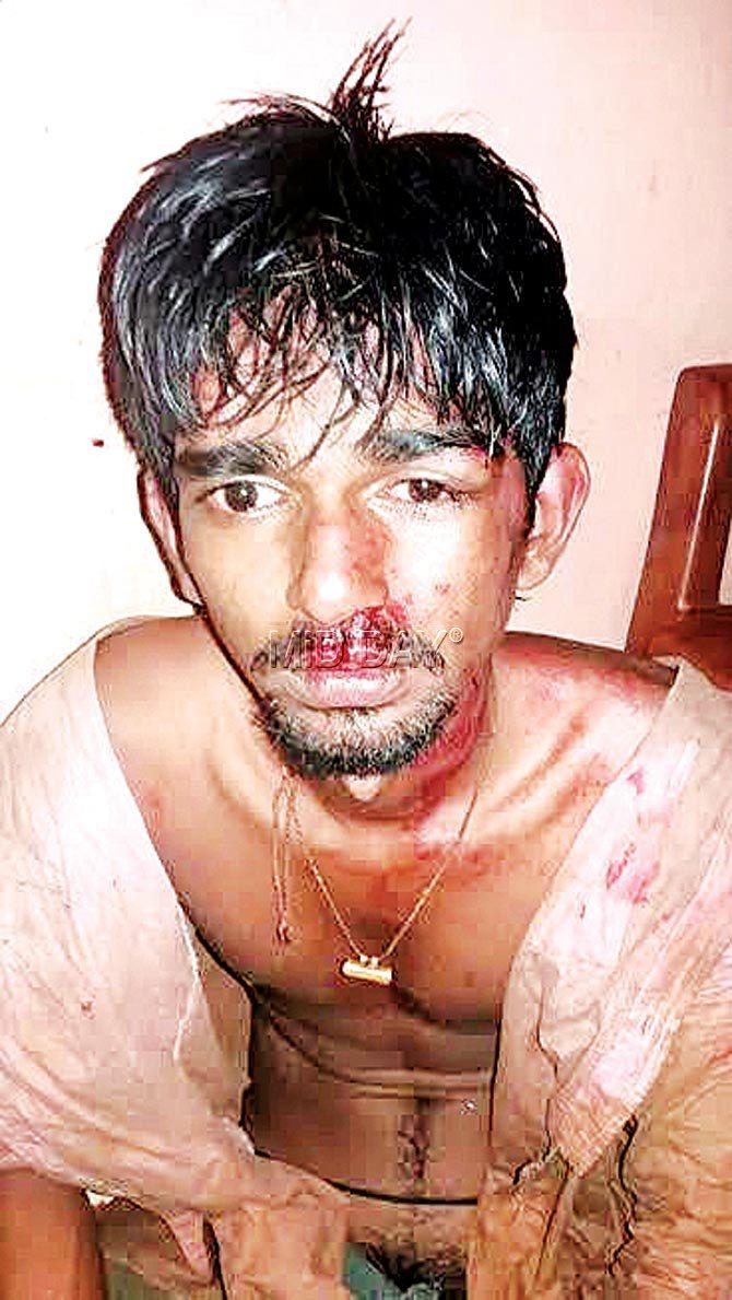 The 24-year-old accused was beaten up by residents when they found him with the child. Pic/Rajesh Gupta