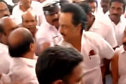Watch video: DMK MLAs marshalled out of the Tamil Nadu assembly