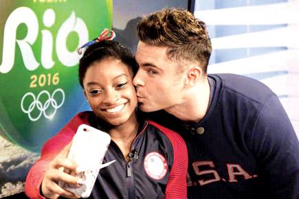 Rio 2016: Simone Biles elated to get kiss from 'crush' Zac Efron