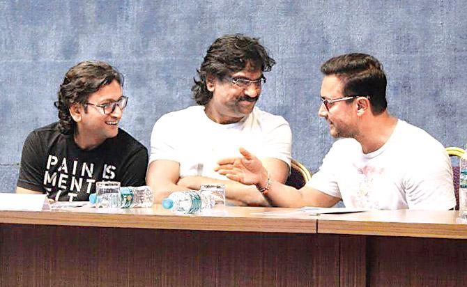 Atul and Ajay Gogavale with Aamir Khan