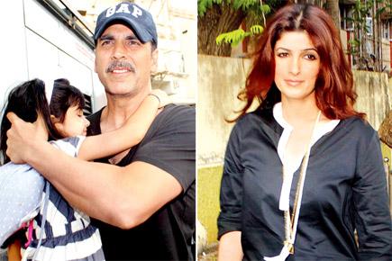 Spotted: Akshay Kumar with wife Twinkle and daughter Nitara