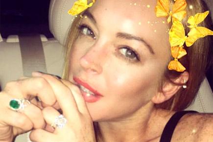 Lindsay Lohan pictured wearing engagement ring following split
