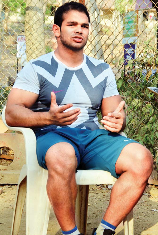 Wrestler Narsingh Yadav claimed that the doping offence was due to sabotage carried out by mixing his energy drinks with the banned substance on either June 23 or 24. Pic/Ajinkya Sawant