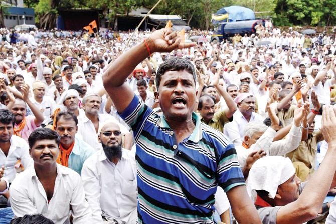 In June, taxi and auto drivers had held a protest at Azad Maidan against app-based cab providers. File picS