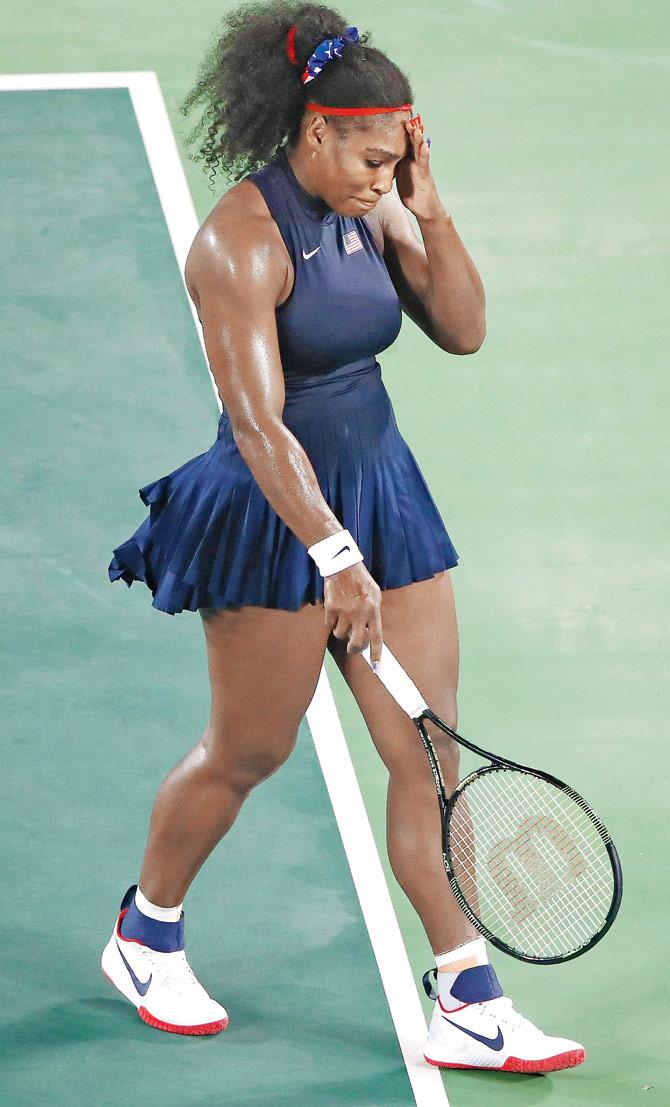 USA’s Serena Williams during her Round Three match against Elina Svitolina of Ukraine at Rio Olympics recently. PIC/Getty Images