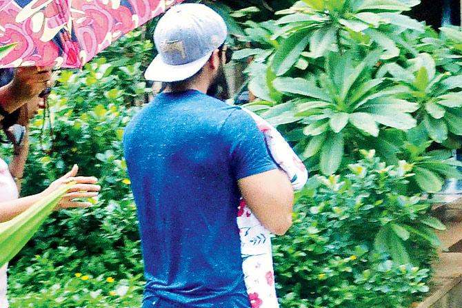 Shahid Kapoor with baby