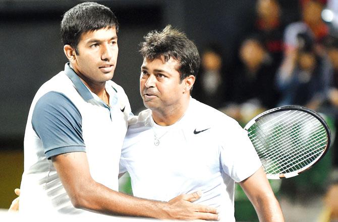 Rohan Bopanna and Leander Paes