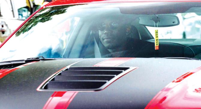 French footballer Paul Pogba arrives at Manchester United