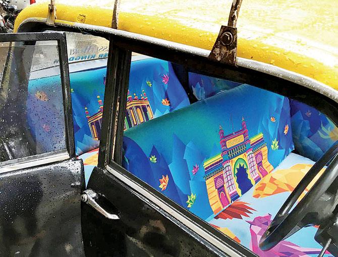 A taxi redesigned by Taxi Fabric