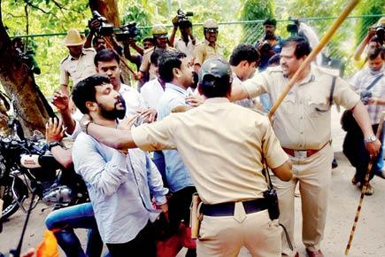 Amnesty Sedition row: Cops 'mildly' lathicharge ABVP during protests