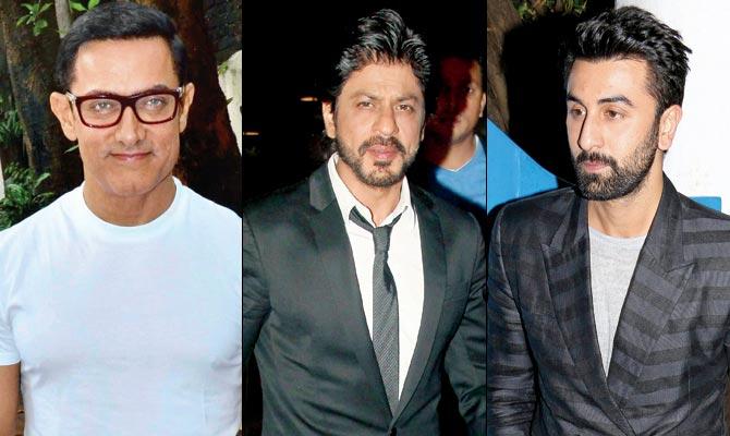 Aamir Khan, Shah Rukh Khan and Ranbir Kapoor