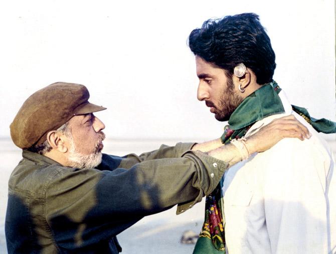 Abhishek with filmmaker JP Dutta who launched him in his war drama, Refugee, in 2000. The film also marked the debut of star kid, Kareena Kapoor.