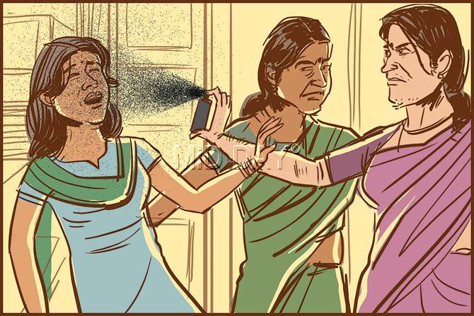 It is Saturday evening. Hetal Jethwa is in her flat, watching television, when two eunuchs knock on her door. They ask her for water and she goes to the kitchen to fetch it. Illustration/Uday Mohite