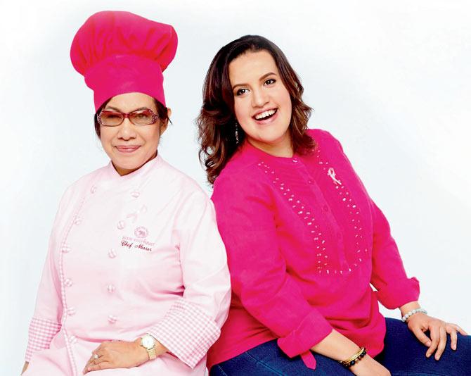 With her daughter and chef Sandra Steppe