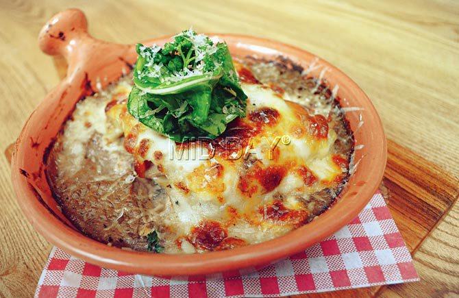 Chicken and  Mushroom Lasagne. Pics/Sneha Kharabe