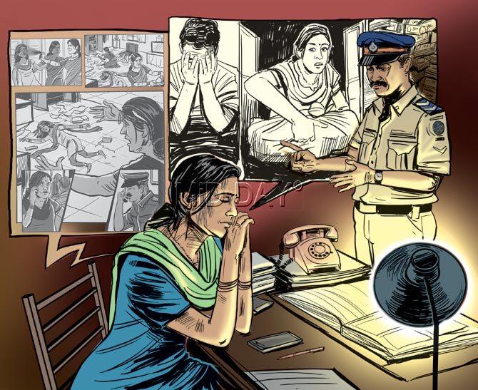 Hetal Jethwa had previously claimed she was robbed by eunuchs when she was alone at home. However, when cops grilled her about the incident and showed her CCTV footage and her doctor’s statements, she broke down and confessed to stealing her own gold for securing her children’s future. Illustration/Uday Mohite