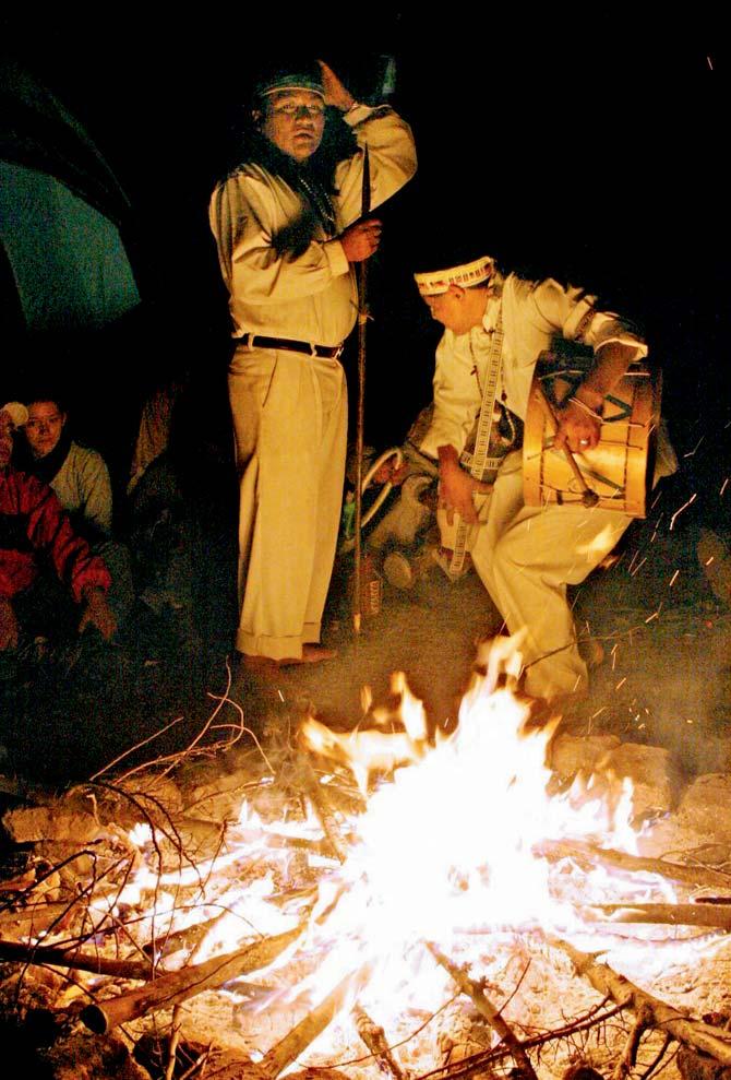 A photograph of an ayahuasca ceremony being conducted in Eucador in 2005. Ayahuasca ceremonies have become common in India over the last three years. A Mumbai resident says the number of participants has increased from 12 to 30 in recent times. Represenatation Pic Courtesy AFP 