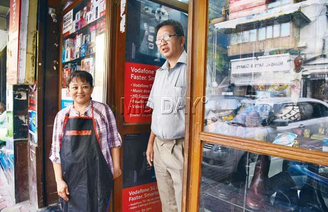 George Bhang, 55, and his wife Glenda, 50, have split the management of the 85-year-old S. Bhang & Co. between themselves. While George handles the souvenir store, Glenda takes care of the ladies parlour, which was started over 45 years ago. PIC/ATUL KAMBLE