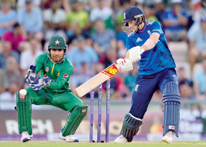 England’s Joe Root bats during the first ODI against Pakistan in Southampton on Saturday. PIC/AFP