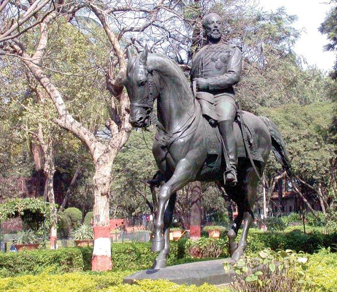 The original Kala Ghoda statue that gave Mumbai’s art district its name. It was uprooted from its spot in 1965