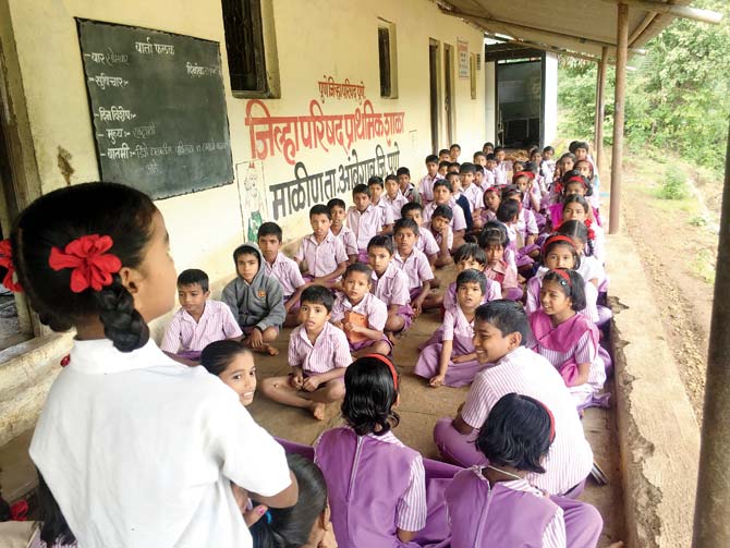 The current school is at Malin Phata, close to the temporary shelter