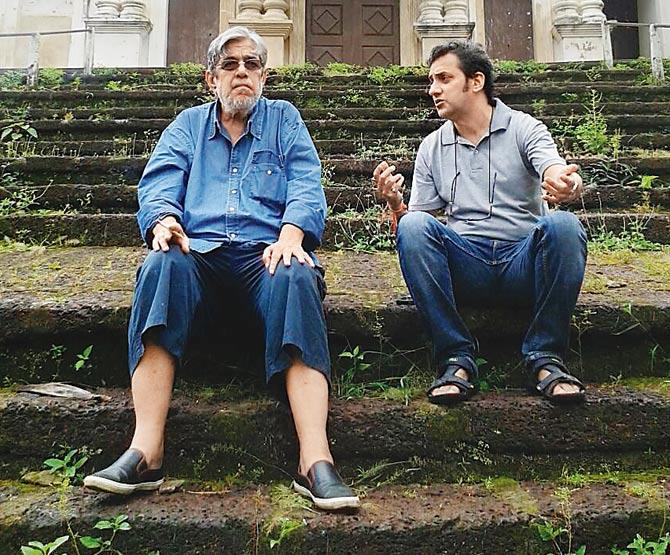 The filmmaker with Kireet Khurana  in Goa