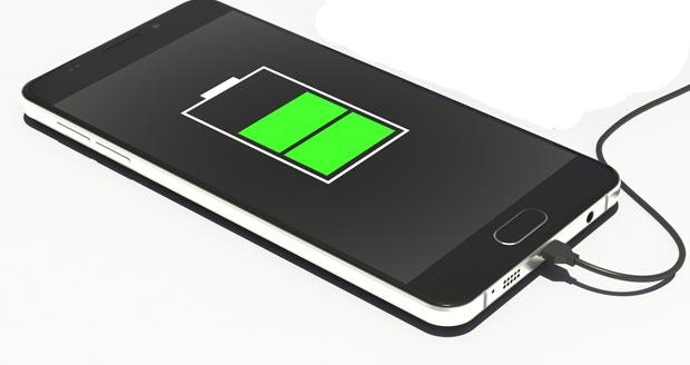 charging smartphone