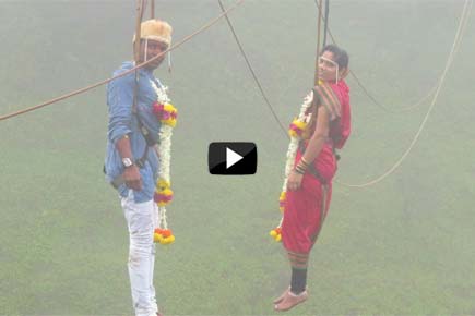 Watch Video: Maharashtra couple marry mid-air, 600-feet above valley!