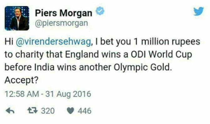 Piers Morgan tweeted this and then had to delete it for being factually wrong