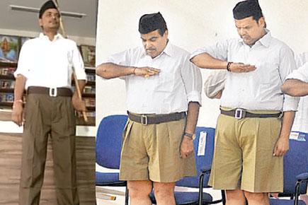 RSS takes off its khaki knickers... What? To put on full pants... Oh!