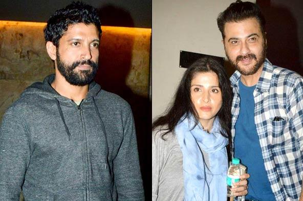 Spotted: Farhan Akhtar, Ritesh Sidhwani, Sanjay Kapoor at a private theatre