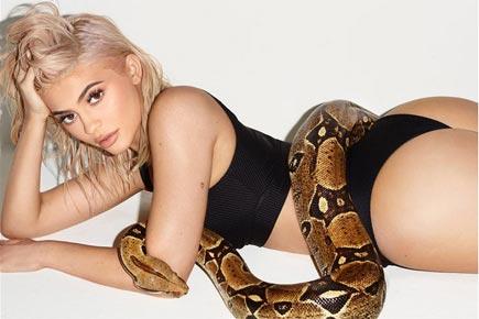 Kylie Jenner poses with python for photoshoot