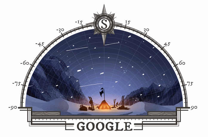 Google Doodle on first historic expedition to South Pole