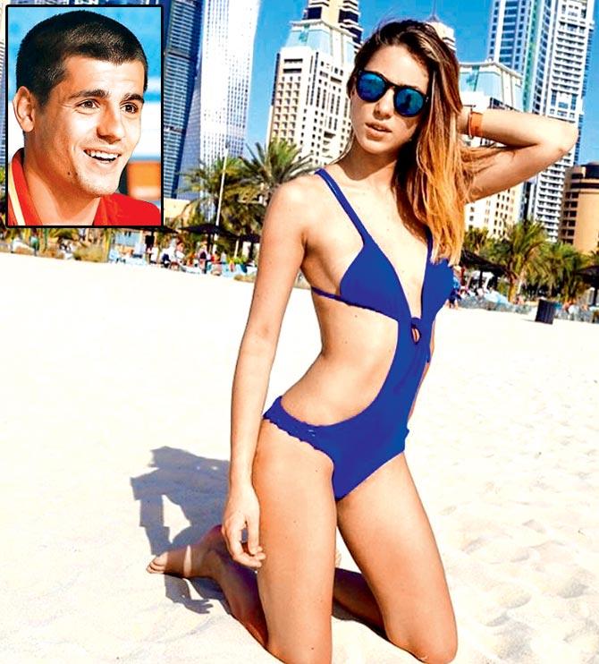 (Inset) Alvaro Morata