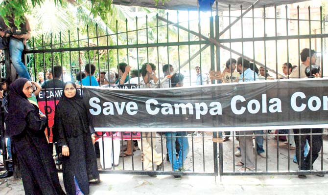 140 families were forced to evacuate the Campa Cola compound in 2014 after it was declared an illegal construction. File pic