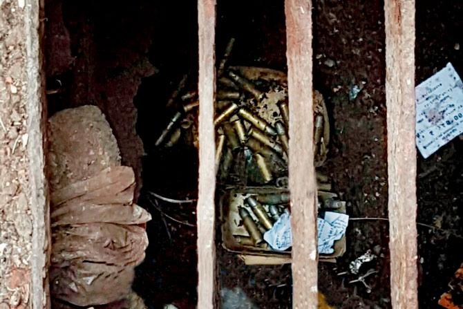The bullets found in the drain in Bhendi Bazaar