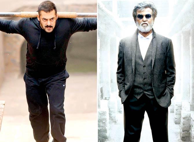 A still from Salman Khan-starrer Sultan; (right) Rajinikanth in Kabali. These are among the mainstream movies available on Amazon Prime