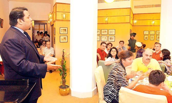 A file photo of tenor Anando Mukherjee entertaining guests