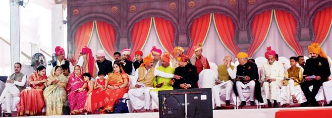 The family of the Maratha warrior king Chhatrapati Shivaji Maharaj, were present at the event as well