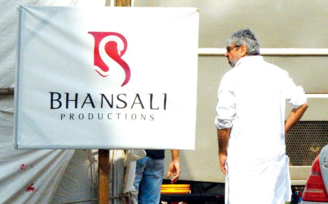 Sanjay Leela Bhansali on the sets of Padmavati at Mehboob Studios
