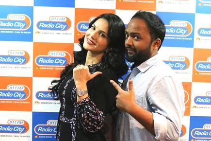 Sunny Leone promotes 'Laila Main Laila' song from Shah Rukh Khan's 'Raees' at Radio City studio in Mumbai
