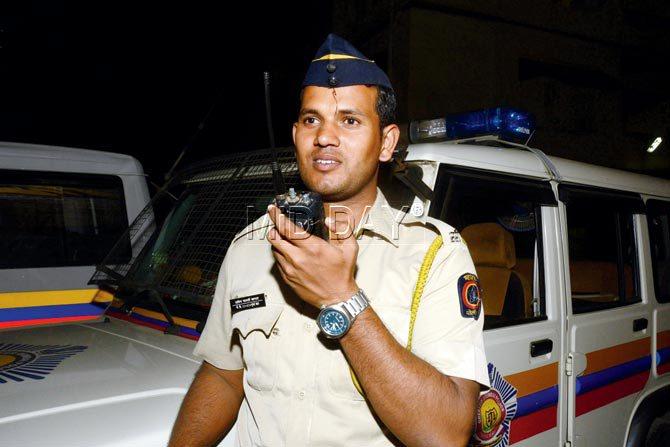 Happy constable Satish Bagal. Bipin Kokate